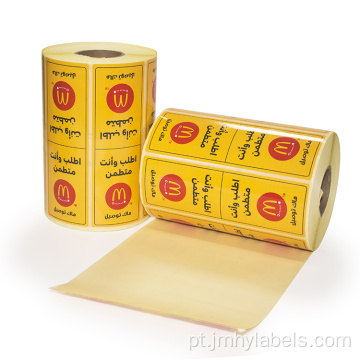 Adesivo de etiqueta de alimentos adesivos personalizados